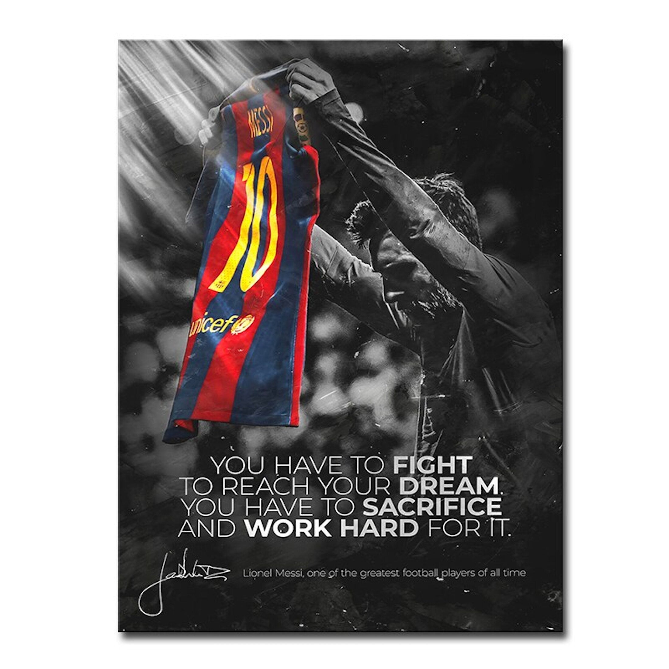 Messi FC Barcelona No.10 Motivational Poster