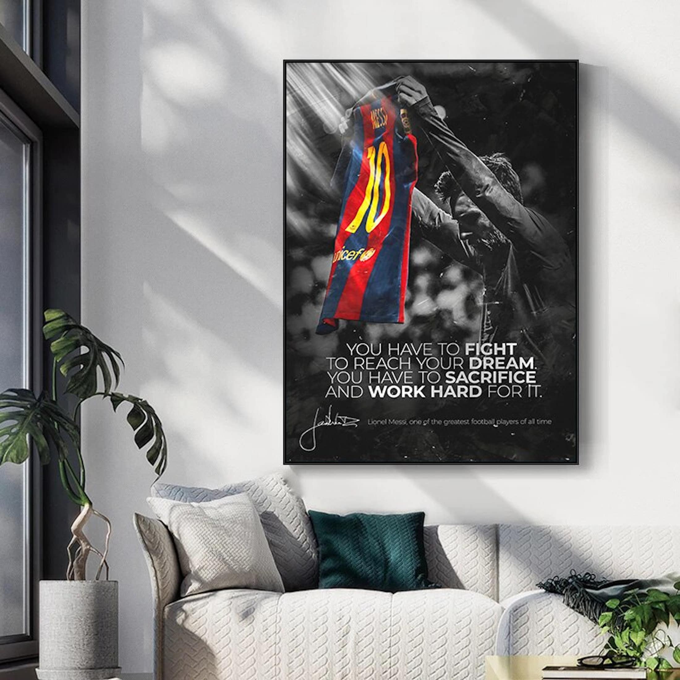Messi FC Barcelona No.10 Motivational Poster