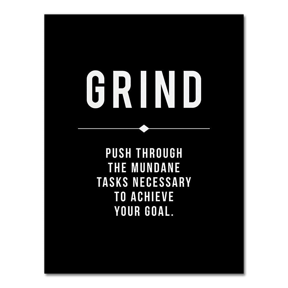 Success & Discipline – Unframed Motivational Print