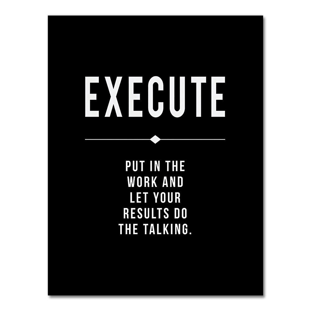 Success & Discipline – Unframed Motivational Print