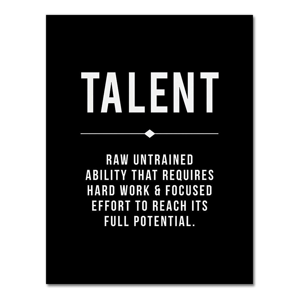 Success & Discipline – Unframed Motivational Print
