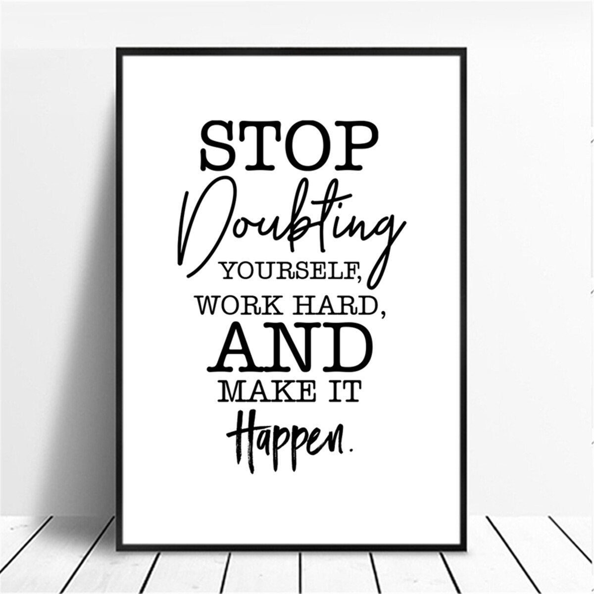 Minimalist Wall Art – Motivational Quotes for Home & Office