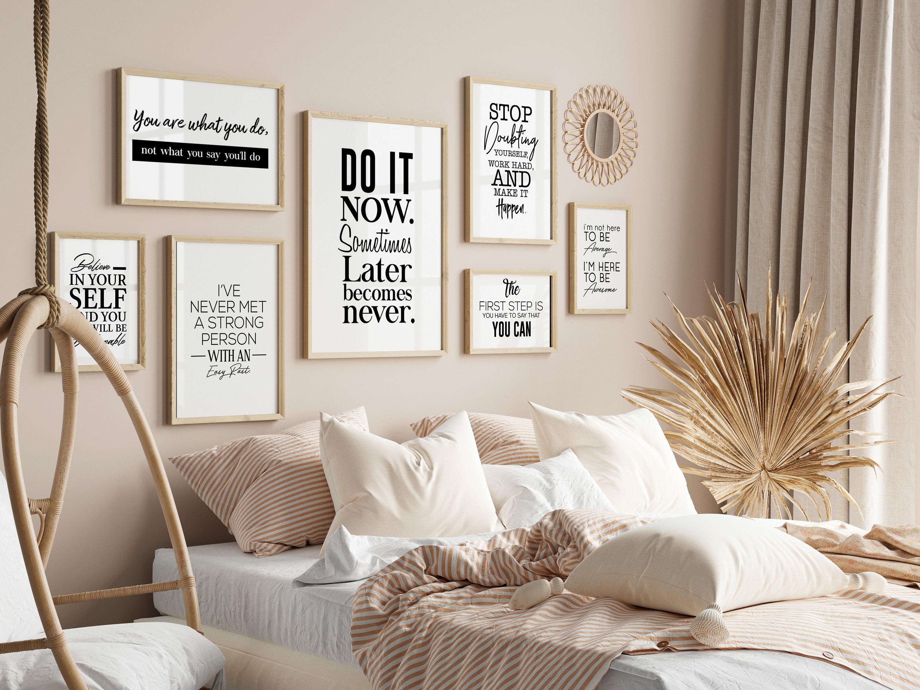 Minimalist Wall Art – Motivational Quotes for Home & Office